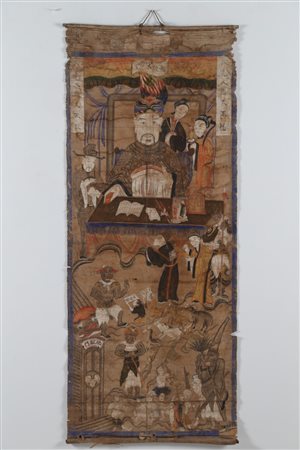 Arte Cinese Dipinto taoista di etnia Yao Cina, XVIII secolo. -. Cm 54,40 x...