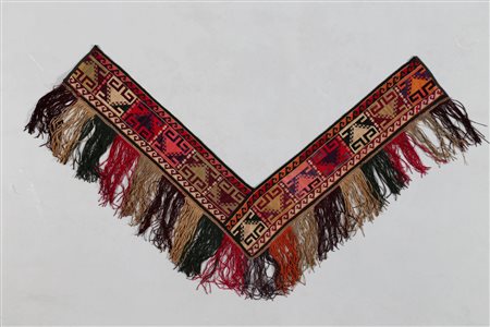 Arte Islamica Ornamento da abitazione turcomanno in seta Asia Centrale,...