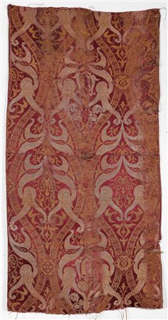 Arte Islamica Frammento di tessuto Nasride Spagna, Andalusia, probabilmente...