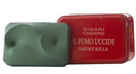 Giuseppe Amadio (Todi (Pg) 1944) Smoke kills Tela estroflessa, cm. 9,5x14...