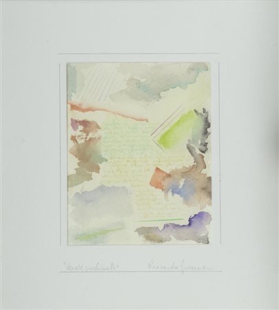 Riccardo Guarneri (Firenze 1933) Verde inclinato Tecnica mista su cartoncino...