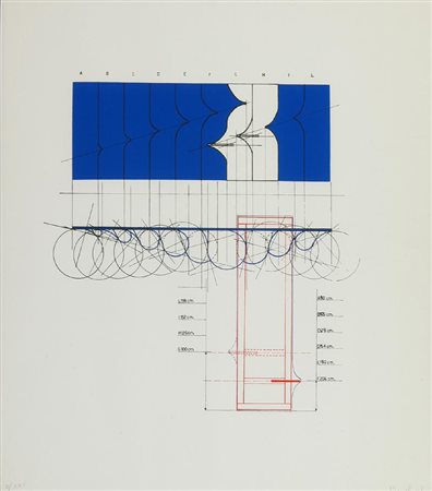 Agostino Bonalumi (Vimercate (Mi) 1935 2013) Senza titolo Litografia a colori...