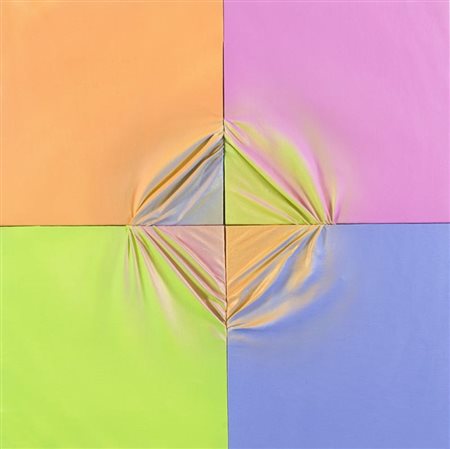 Jorrit Tornquist (Graz (Austria) 1938) Petali dorati 2003 Acrilico su 4 tele...