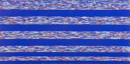 Piero Dorazio (Roma 1927 2005) Esperidi II 1981 Olio su tela cm. 35x70 Sul...