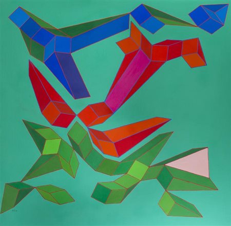 Achille Perilli (Roma 1927) Il trionfo dell'inganno 1997 Tecnica mista su...