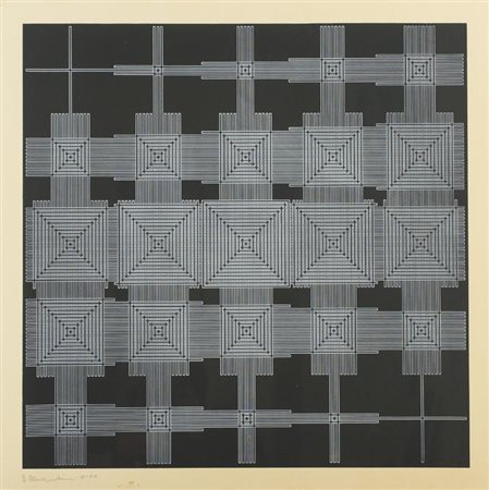 Marcello Morandini (Mantova 1940) Senza titolo anni '70 Litografia su carta,...