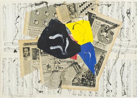Arturo Carmassi (Lucca 1925 Empoli, Fi 2015) Senza titolo 1988 Collage e...