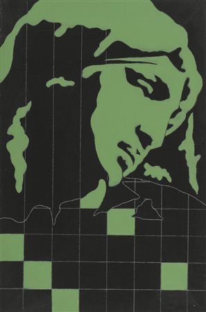 Tano Festa (Roma 1938 1987) Da Michelangelo 1978 Acrilico su tela, cm. 60x40...