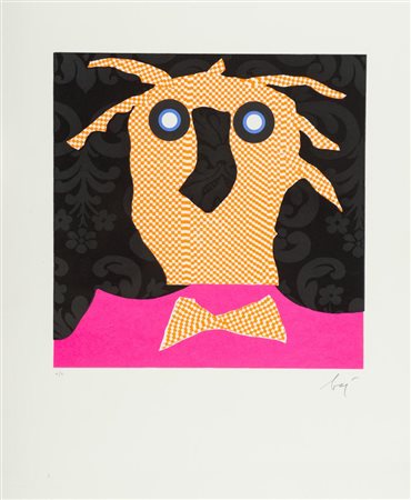 Enrico Baj (Milano 1924 2003) Senza titolo Serigrafia su cartoncino, cm....