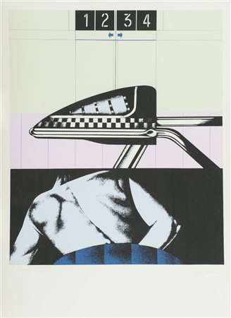 Sergio Sarri (Torino 1938) Senza titolo Litografia su carta, cm. 50x70, es....