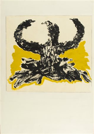 Franco Angeli (Roma 1935 1988) Frammento 1966 Tecnica mista su carta, cm....