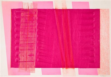 Agostino Bonalumi (Vimercate (Mi) 1935 2013) Rosso 1984 Tecnica mista su...