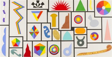 Lucio del Pezzo (Napoli 1933) L'Arca Russa II 1989 Collage e acrilico, smalto...