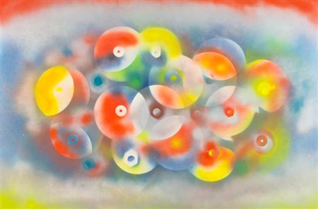 Paolo Masi (Firenze 1933) Senza titolo Acrilico spray su cartone, cm. 80x120...