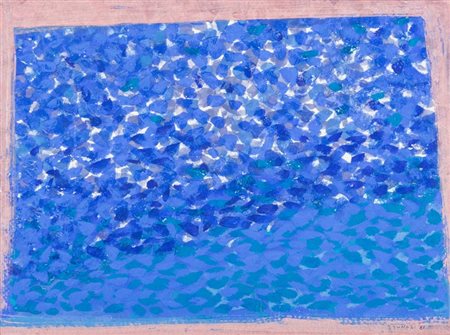 Enzo Brunori (Perugia 1924 Roma 1993) Gabbiani 1981 Tempera su carta...