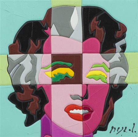 Ugo Nespolo (Mosso Santa Maria (Bi) 1941) In Squares Acrilici su legno...