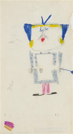 Pino Pascali (Polignano a Mare (Ba) 1935 Roma 1968) Casalinga 1963 Pastello a...