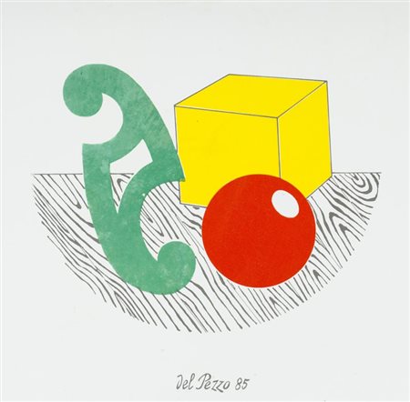 Lucio del Pezzo (Napoli 1933) Senza titolo 1985 Ceramica smaltata, cm....