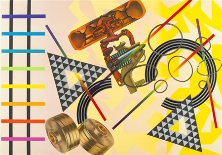 Peter Phillips (Birmingam 1939) Senza titolo 1974 Serigrafia e collage su...