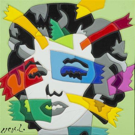 Ugo Nespolo (Mosso Santa Maria (Bi) 1941) Frammenti Acrilici su legno inciso,...