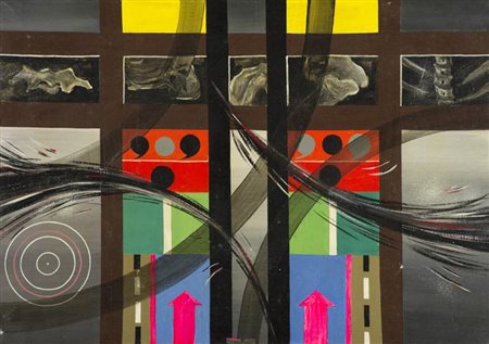 Gianfranco Zappettini (Genova 1939) Senza titolo 1963 Olio e smalti su tela,...