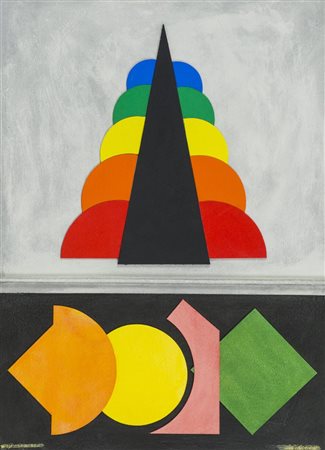 Lucio del Pezzo (Napoli 1933) Senza titolo 1979 Collage e acrilico e smalto...