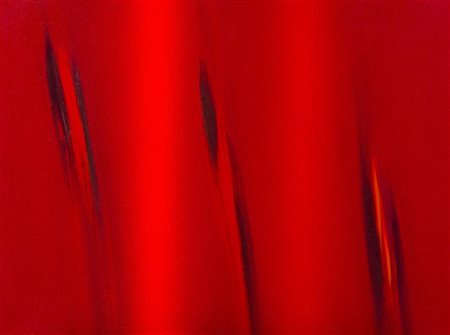 Ennio Finzi (Venezia 1931) Il verso del rosso Acrilico su tela, cm. 60x80 Sul...