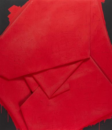 Cesare Berlingeri (Cittanova di Reggio Calabria 1948) Sul rosso piegato 2004...