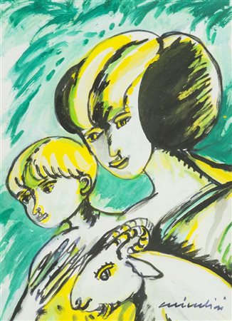 Remo Brindisi (Roma 1918 Lido di Spina (Fe) 1996) Pastorale Tempera su...