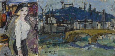 Bruno Paoli (Firenze 1915 2005) Lotto unico di due opere -"Periferia", 1997,...