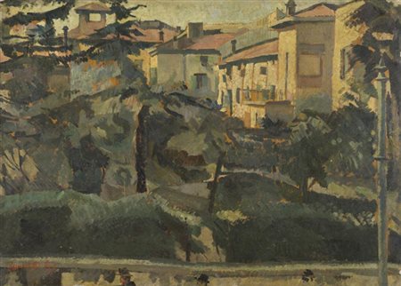 Eugenio Chiostri (Firenze 1885 1973) Senza titolo Olio su tela, cm. 73x100...