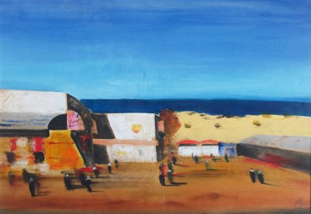 MAGAZZINI SALVATORE (Pistoia 1955) "Sharm el Sheikh" Olio su tavola cm. H:...