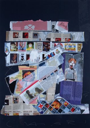 CHIARI GIUSEPPE (Firenze 1926 - Firenze 2007) "Senza titolo" Collage su...