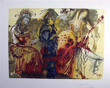 DALI' SALVADOR (Figueras 1904 - Figueras 1989) "Senza titolo" Litografia...