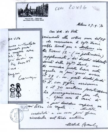 CASCELLA MICHELE (Ortona 1892 - Milano 1989) " " Retro