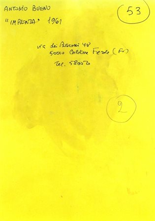 BUENO ANTONIO (Berlino 1918 - Firenze 1984) " " Retro