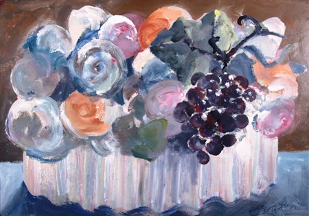 PIGNATELLI ERCOLE (Lecce 1935) "Basamento" Olio su tela cm. H: 70.00 L:...