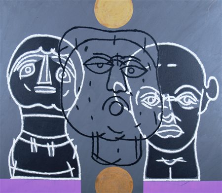 POZZATI CONCETTO (VÃ² Vecchio 1935) "Tutto diâ€¦testa" 2000 Acrilico e smalto...