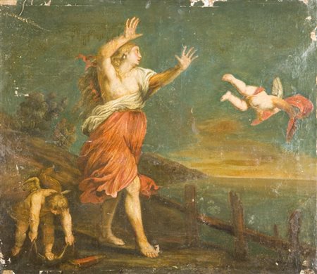 TURCHI DETTO L'ORBETTO ALESSANDRO (1578 - 1649) Scuola di. Una donna con due...