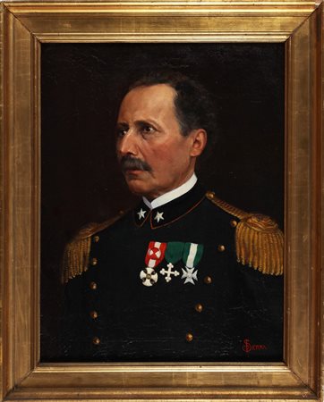 ARTISTA DELLA FINE DEL XIX SECOLO Ritratto di ufficiale. Olio su tela. Cm...