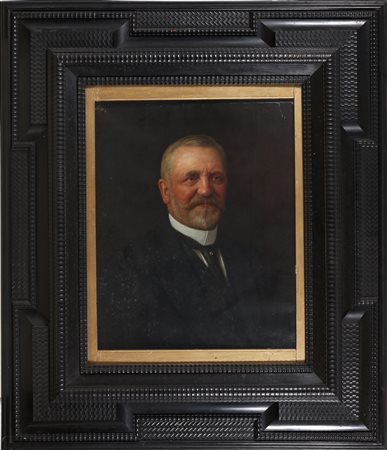 ARTISTA DELLA FINE DEL XIX SECOLO Ritratto d'uomo. Olio su tela. Cm 51,00 x...