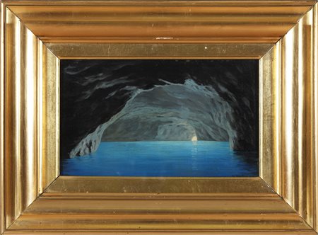 WELTERS WILLEM (1881 - 1972) Grotta marina. Olio su tavola. Cm 28,00 x 17,00....