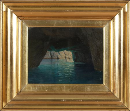 WELTERS WILLEM (1881 - 1972) Grotta marina. Olio su tela. Cm 24,00 x 18,00....