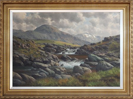 DREWS SWEND (1919 - 2003) Torrente. Olio su tela. Cm 100,00 x 70,00. Firmato...