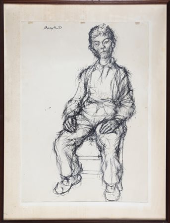 BASAGLIA VITTORIO (1936 - 2005) Ragazzo sordomuto. 1959. China su carta. Cm...