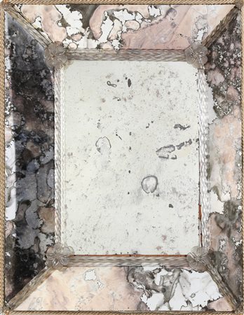 MANIFATTURA ITALIANA DEL XX SECOLO Specchiera in cristallo veneziano....