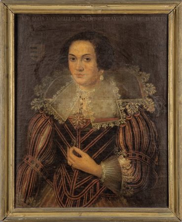 Scuola piemontese inizi sec.XVII "Ritratto di Lucia Tapparelli d'Azeglio...