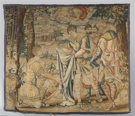 "Scena biblica" arazzo manifattura di Bruxelles, sec. XVIIcm. 310X260