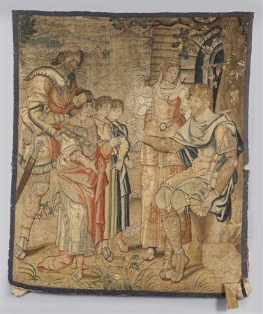 "Scena biblica" arazzo manifattura di Bruxelles, sec. XVIIcm.225x265