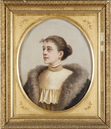 Ritratto di Umberta Spinola Villamarinaolio di forma ovale, f.to e d.to 1895...